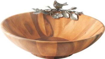 Vagabond House Song Bird Salad Serving Bowl 16"W x 6"H