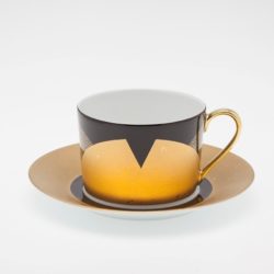 Versace Medusa Amplified espresso cup and saucer - WHITE/BEIGE