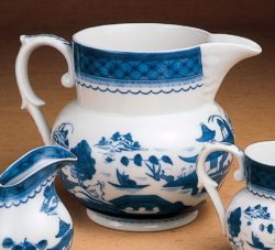 Mottahedeh Blue Canton Pitcher, Large 6.5"H