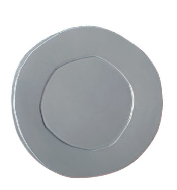 Vietri Lastra Gray European Dinner Plate 10.5"D