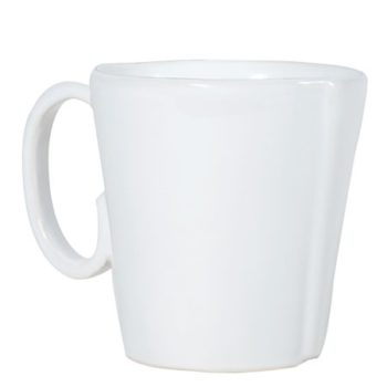 Vietri Lastra White Mug 4"H