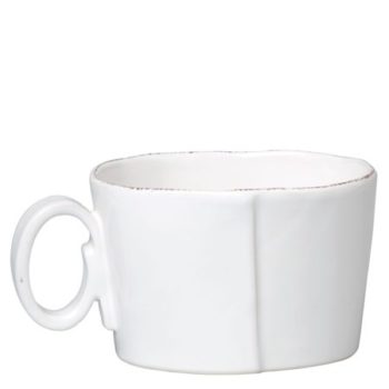 Vietri Lastra White Jumbo Cup 4.75"D, 3.25"H