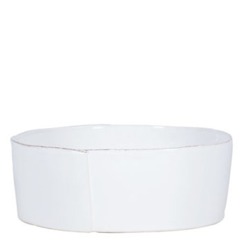 Vietri Lastra White Large Serving Bowl 10.75"D, 4"H