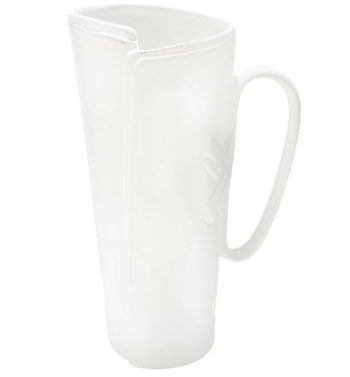 Vietri Lastra White Tavern Pitcher 14"H, 96 oz