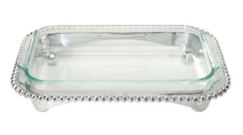 Mariposa String of Pearls Oblong Casserole Caddy 16"Lx11.75"W
