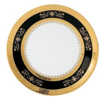 Deshoulieres Orsay Black Bread & Butter Plate