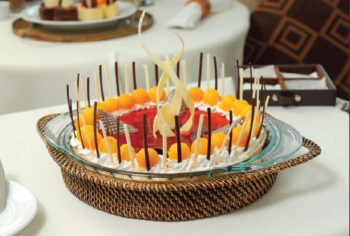 Calaisio Basket with Glass Bakeware 10" L 10" W 9.75" H - Image 2