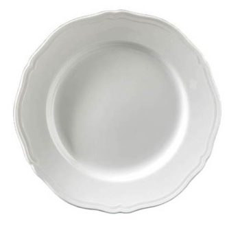 Ginori 1735 Antico Doccia White Flat Dinner Plate 10.5"