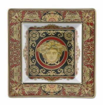 Versace by Rosenthal Medusa Red Tray, Porcelain 5.5" W