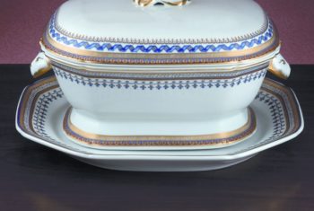 Mottahedeh Chinoise Blue Octagonal Platter 15"L - Image 2