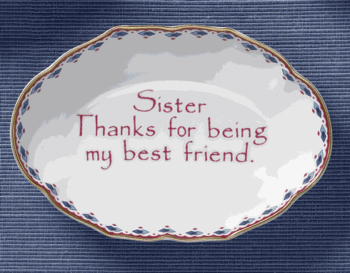 Mottahedeh Sister Verse Tray 5.75"L