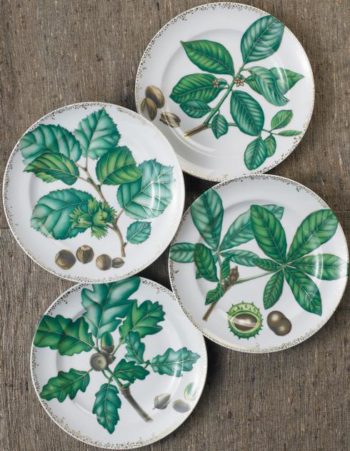 Mottahedeh Nutleaf Dessert Plate Set/4