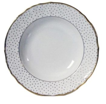 Anna Weatherley Simply Anna Polka Gold Rim Soup Plate 9.0"
