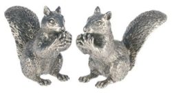 Vagabond House Pewter Squirrels Salt & Pepper 6" L x 2" W x 4" T
