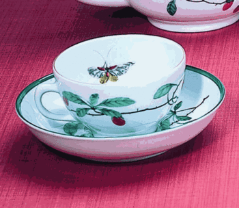 Mottahedeh Famille Verte Tea Cup and Saucer