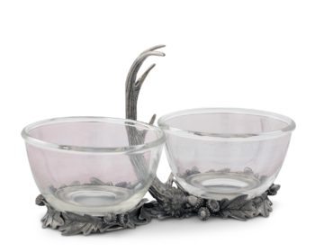 Vagabond House Fallen Antler Double Glass Dip Bowl