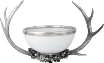 Vagabond House Pewter Antler Bowl 17" W x 10" T - Image 2