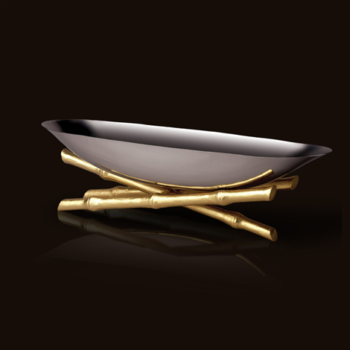 L'Objet Bambou Serving Boat Large 24"L