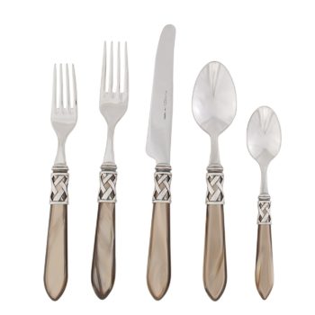 Vietri Aladdin Antique Taupe 5-Piece Place Setting 6.5"L - 9.5"L