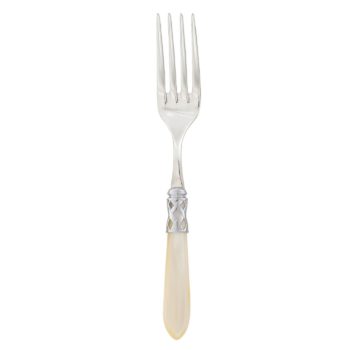 Vietri Aladdin Brilliant Ivory Serving Fork 10"L