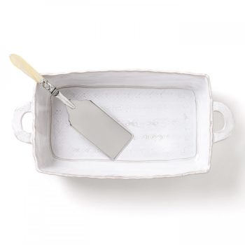 Vietri Aladdin Brilliant Ivory Lasagna Server 11"L - Image 2