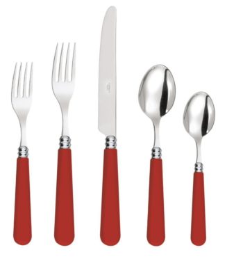 Capdeco Altea red 5-Piece Place Setting