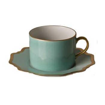 Anna Weatherley Anna's Palette Aqua Green Tea Saucer 6.0"