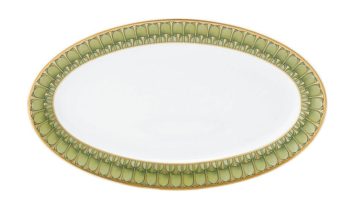Deshoulieres Arcades Green Relish Dish/Sauce Boat Tray