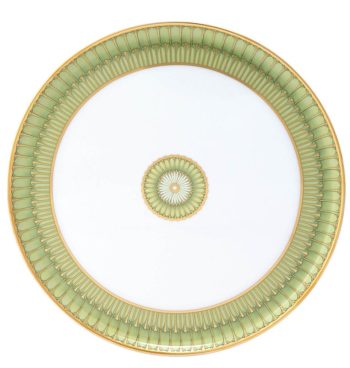 Deshoulieres Arcades Green Round Cake Platter
