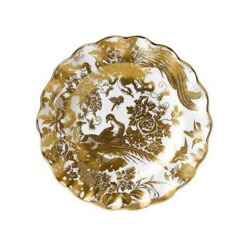 Royal Crown Derby Gold Aves Fluted Dessert Plate 8.75" D