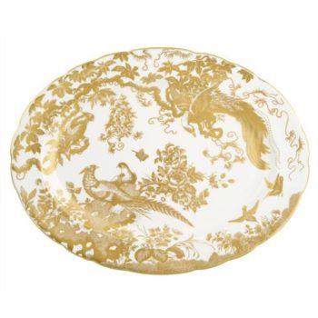 Royal Crown Derby Gold Aves Medium Platter 13.0" D