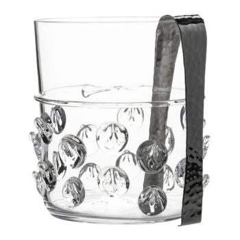 Juliska Florence Ice Bucket with Tongs 7.5"W x 7"H