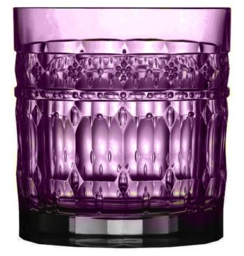 Varga Art Crystal Barcelona Amethyst Double Old Fashioned