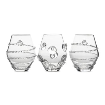 Juliska Assorted Mini Clear Vases Set/3 3.75"H