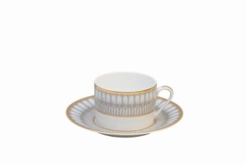 Deshoulieres Arcades Grey & Gold Tea Cup