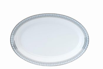 Deshoulieres Arcades Grey & Platinum Oval Platter