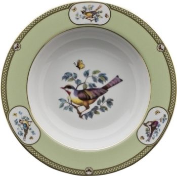 Julie Wear Designs Windsor Bird Rim Soup 9"