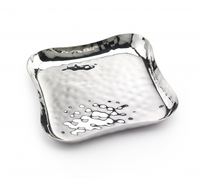 Mary Jurek Blossom Free Form Sq Stainless Tray 9 x 1 - The Pink