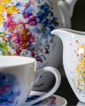 Bernardaud Chagall Bouquets of Flowers Tea Pot 12 Cups - Image 2