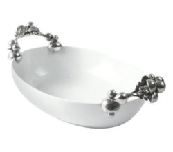 Vagabond House Vegetable Garland Porcelain Dish 16.5" L x 10.5" W x 3" H