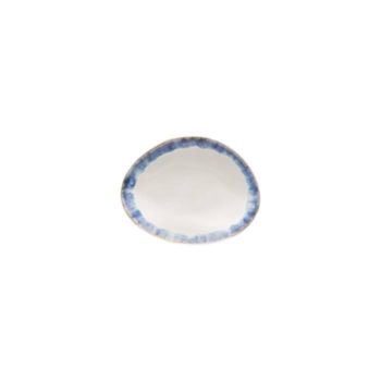 Costa Nova Brisa Ria Blue Oval Bread Plate 6"L x 4.75"W