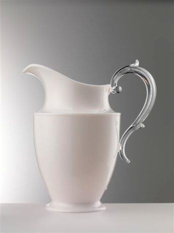 Mario Luca Giusti Federica White Pitcher  8.5"H
