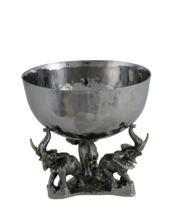Vagabond House Elephant Nut Bowl  6"W x 5.75"T