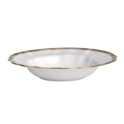 Royal Crown Derby Carlton Gold Rim Soup 8"