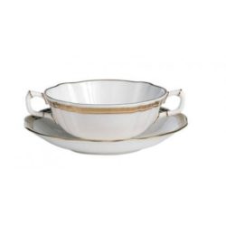 Royal Crown Derby Carlton Gold Cream Soup Cup Saucer Only