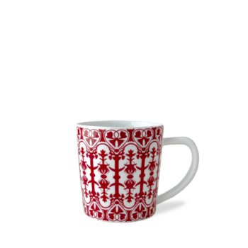 Caskata Casablanca Crimson Mug 4"H x 3.75"D