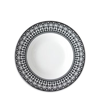 Caskata Casablanca Black Rimmed Soup Bowl 9.5"D