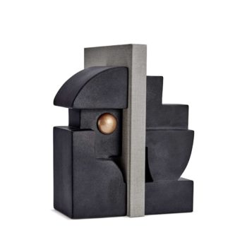 L'Objet Cubisme Bookend Two Black 3.5 L x 3.5 W x 8.5 H in - Image 2