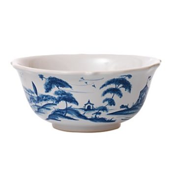 Juliska Country Estate Delft Blue Hen House Cereal/Ice Cream Bowl  3"H x 6.5"W