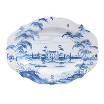 Juliska Country Estate Delft Blue Main House Serving Platter 13.5"W x 18.5"L